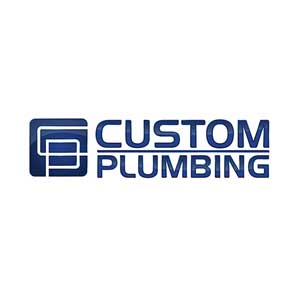 Logo of a company called Custom Plumbing which is one of the testimonials